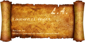 Laurentzi Anett névjegykártya